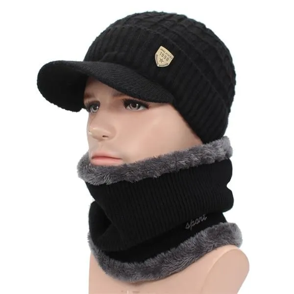 Boho Men's Beanies and Scarf Set (also sold separately)