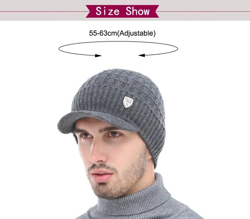 Boho Men's Beanies and Scarf Set (also sold separately)