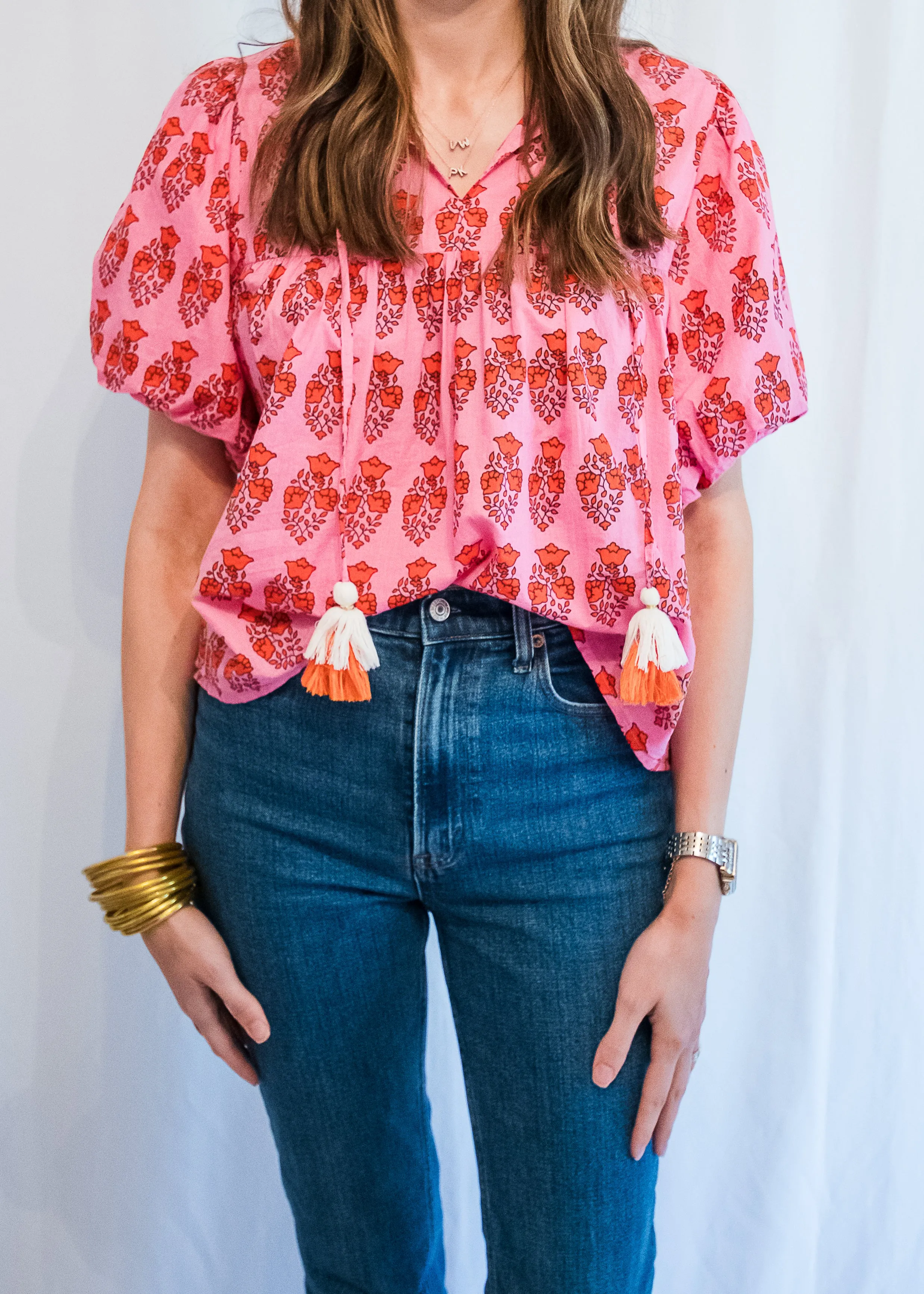 Boston Block Print Blouse