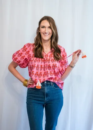 Boston Block Print Blouse