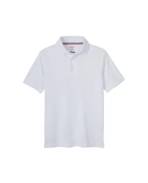 Boys Short Sleeve Sport Polo {White}
