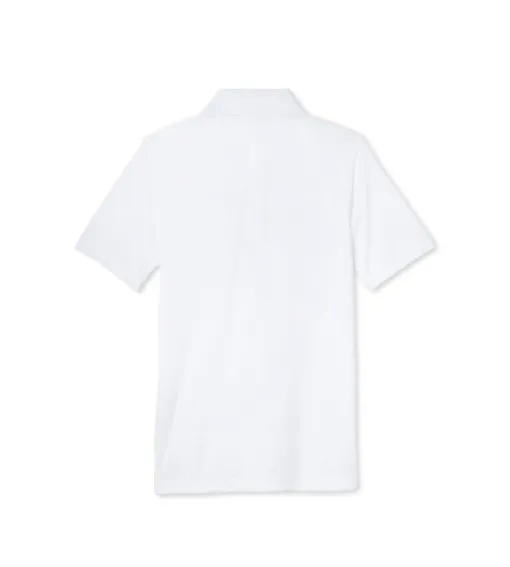 Boys Short Sleeve Sport Polo {White}