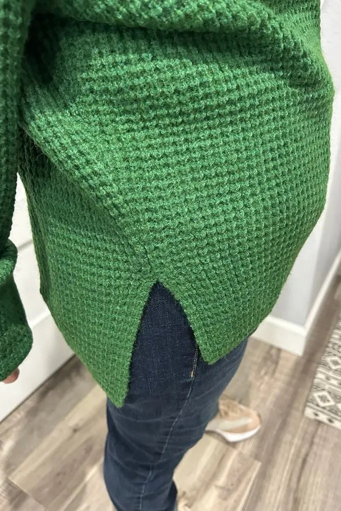 Bre Green Turtleneck Sweater