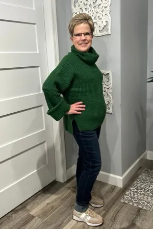 Bre Green Turtleneck Sweater