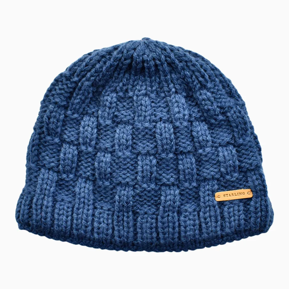 Bright Blue Box Knit Kids' Beanie