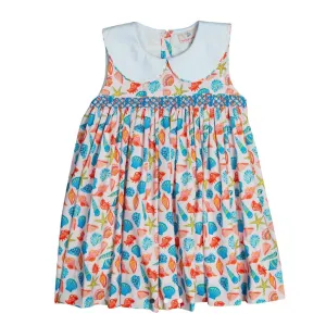 Bright Sea Life Smocked Dress