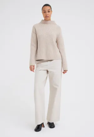 Brill Wool Cashmere Sweater - Paper Neutral