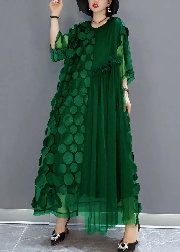 Brook - Mesh dress for women with short sleeves and pointed neckline