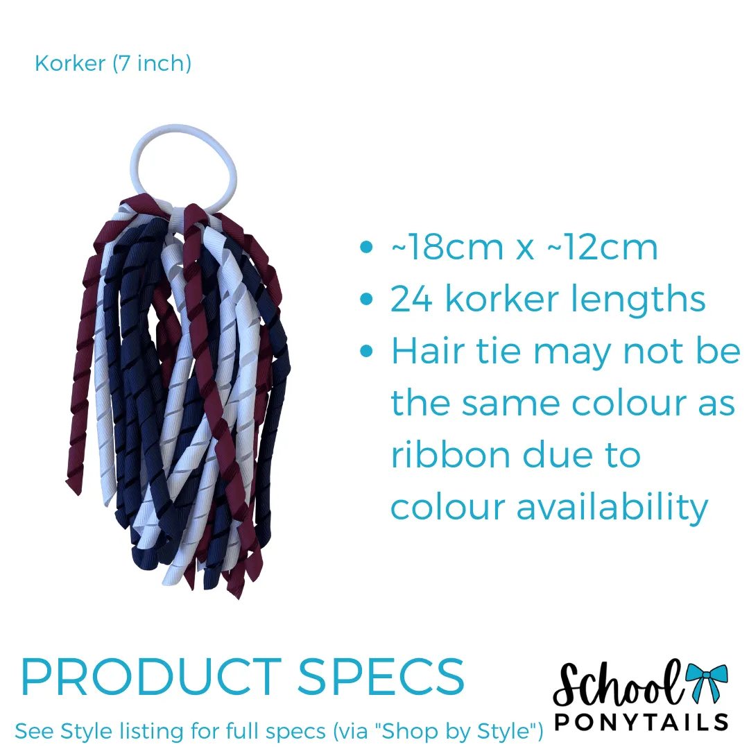 Burgundy & Light Grey Hair Accessories