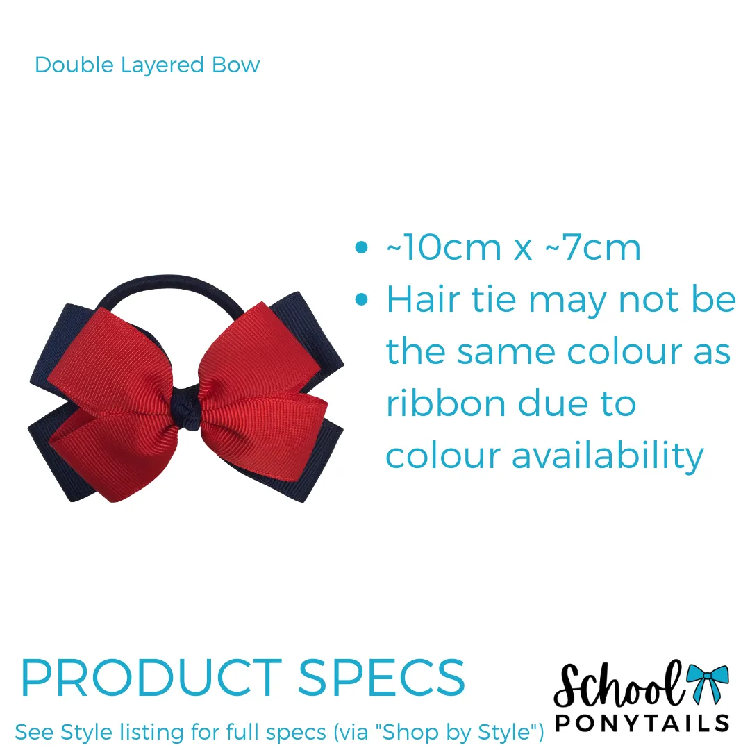 Burgundy & Light Grey Hair Accessories