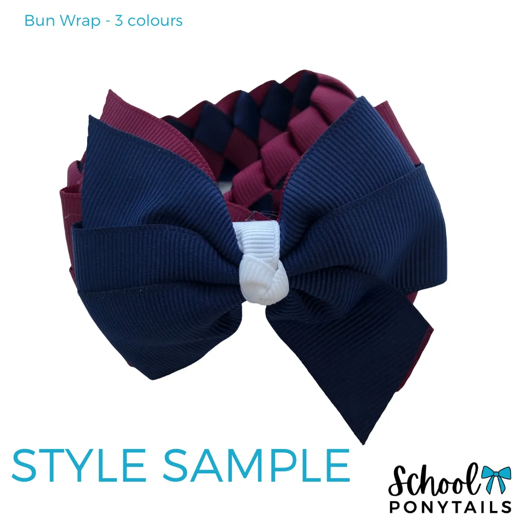 Burgundy & Light Grey Hair Accessories