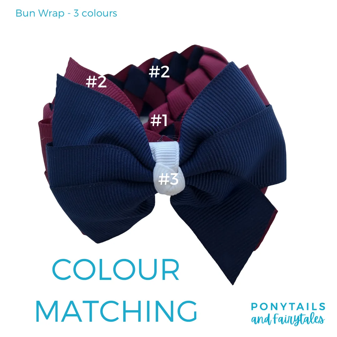 Burgundy & Light Grey Hair Accessories