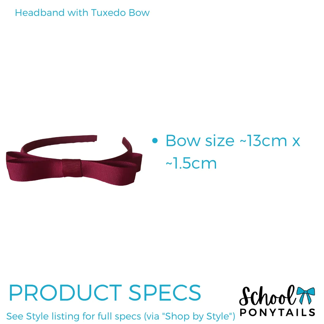 Burgundy & Light Grey Hair Accessories