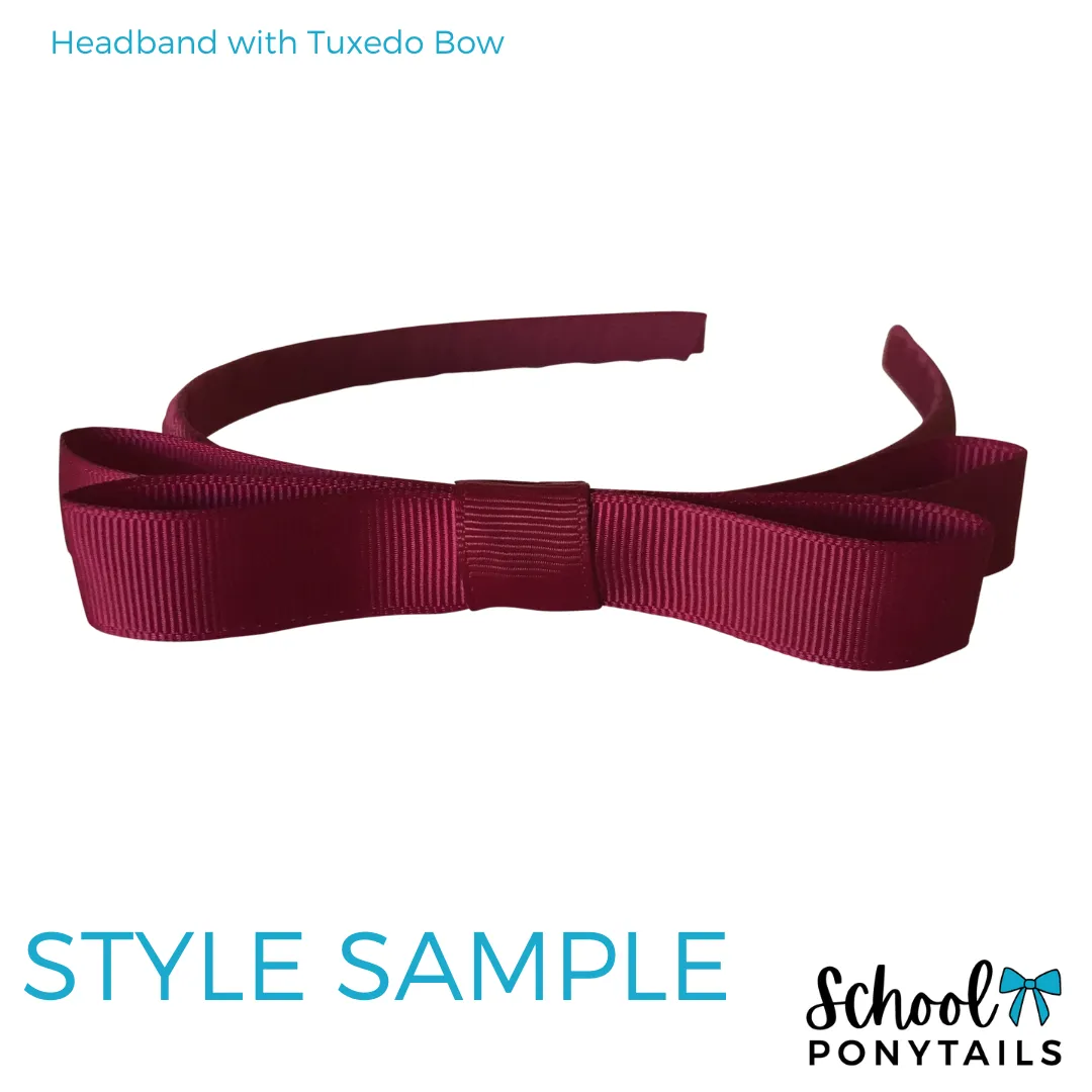 Burgundy & Light Grey Hair Accessories