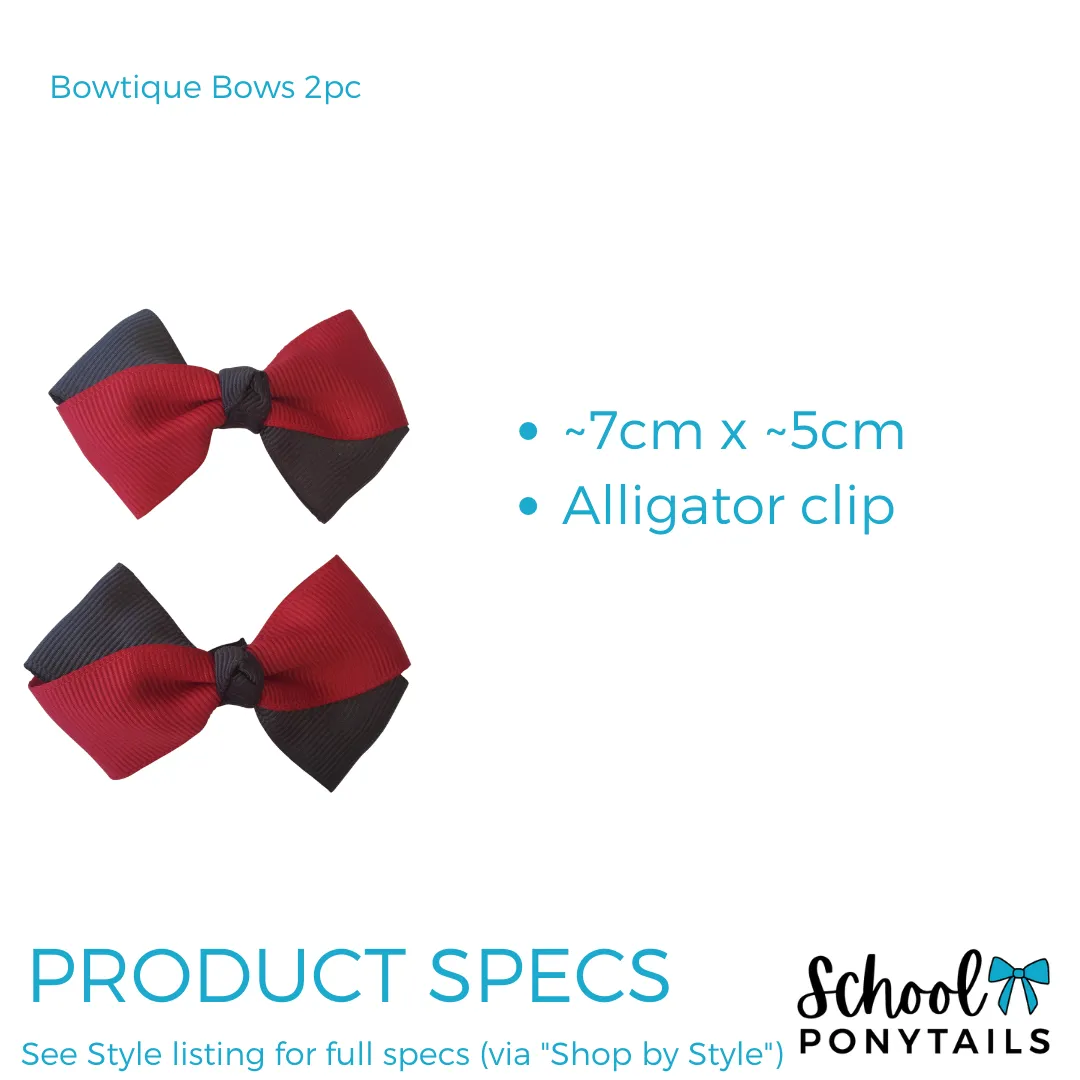 Burgundy & Light Grey Hair Accessories