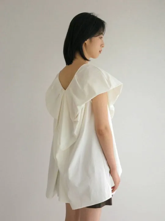Butterfly Puff Sleeve Dress In Ivory