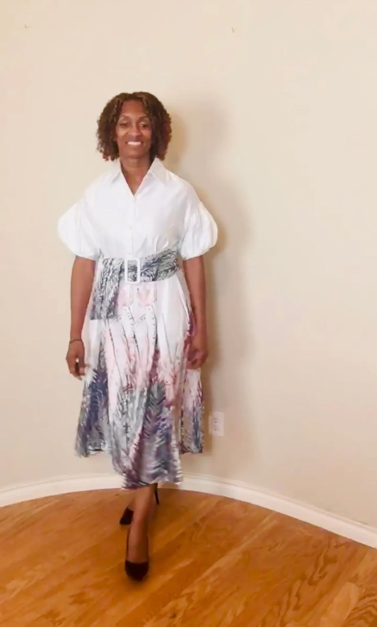 Button Down Collar Maxi Dress