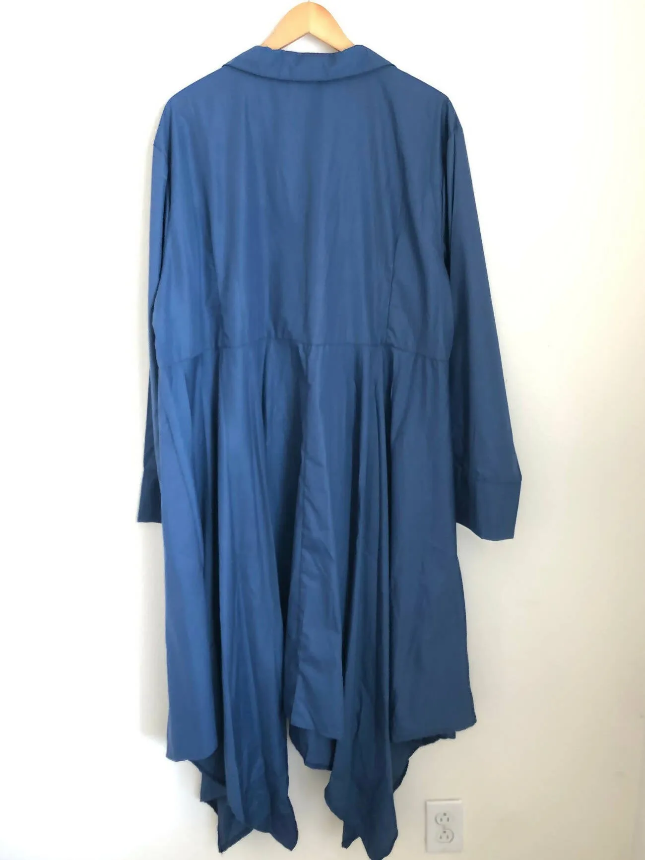 Button down flowy long sleeve dress