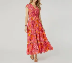 Button Front Maxi Dress