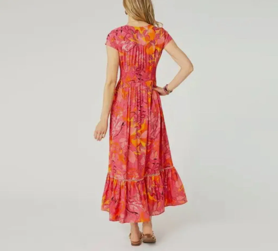 Button Front Maxi Dress