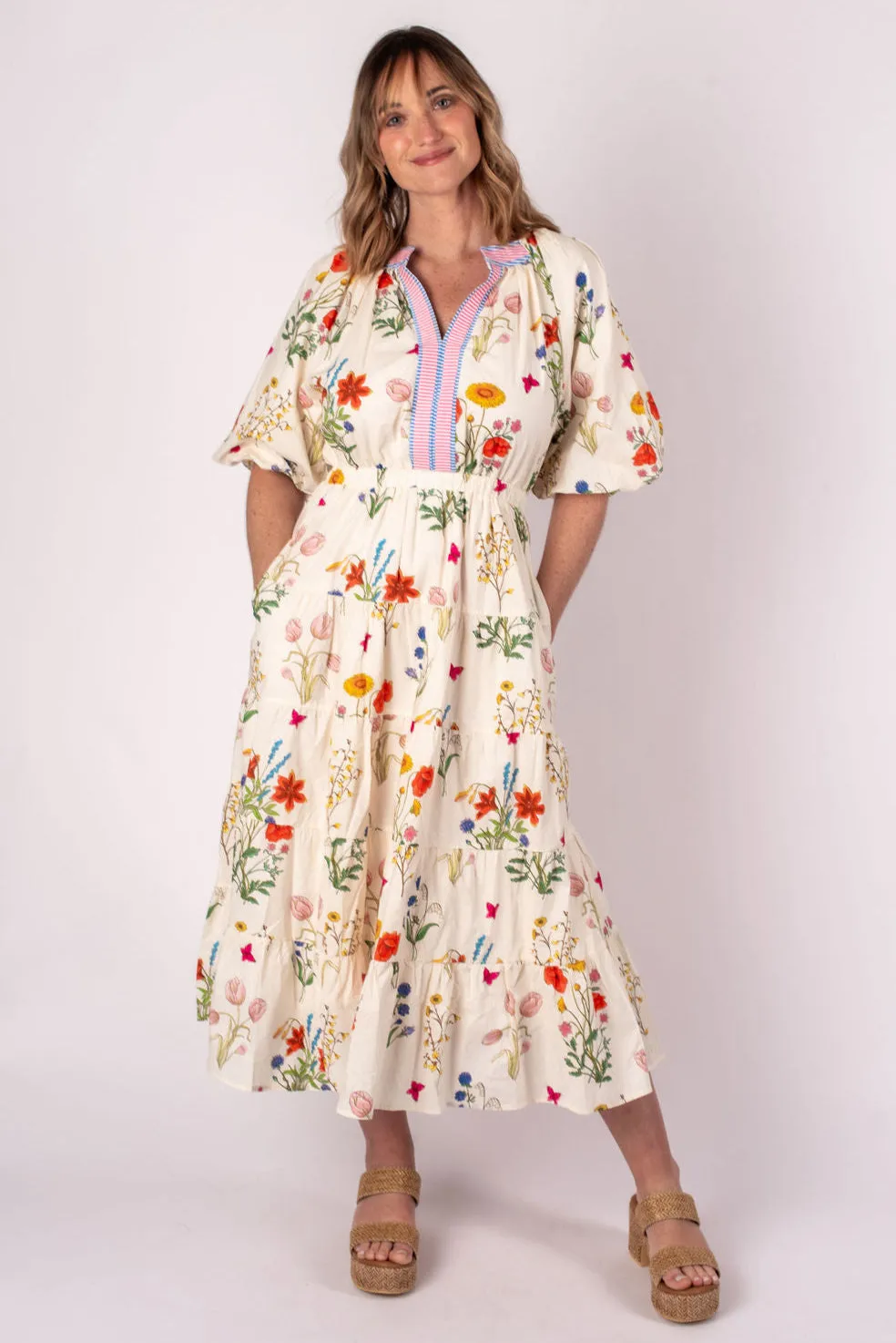 Callie Floral Short Sleeve Maxi Dress