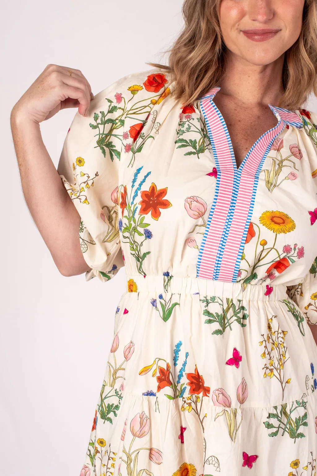 Callie Floral Short Sleeve Maxi Dress