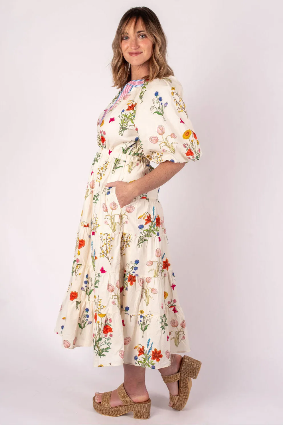 Callie Floral Short Sleeve Maxi Dress