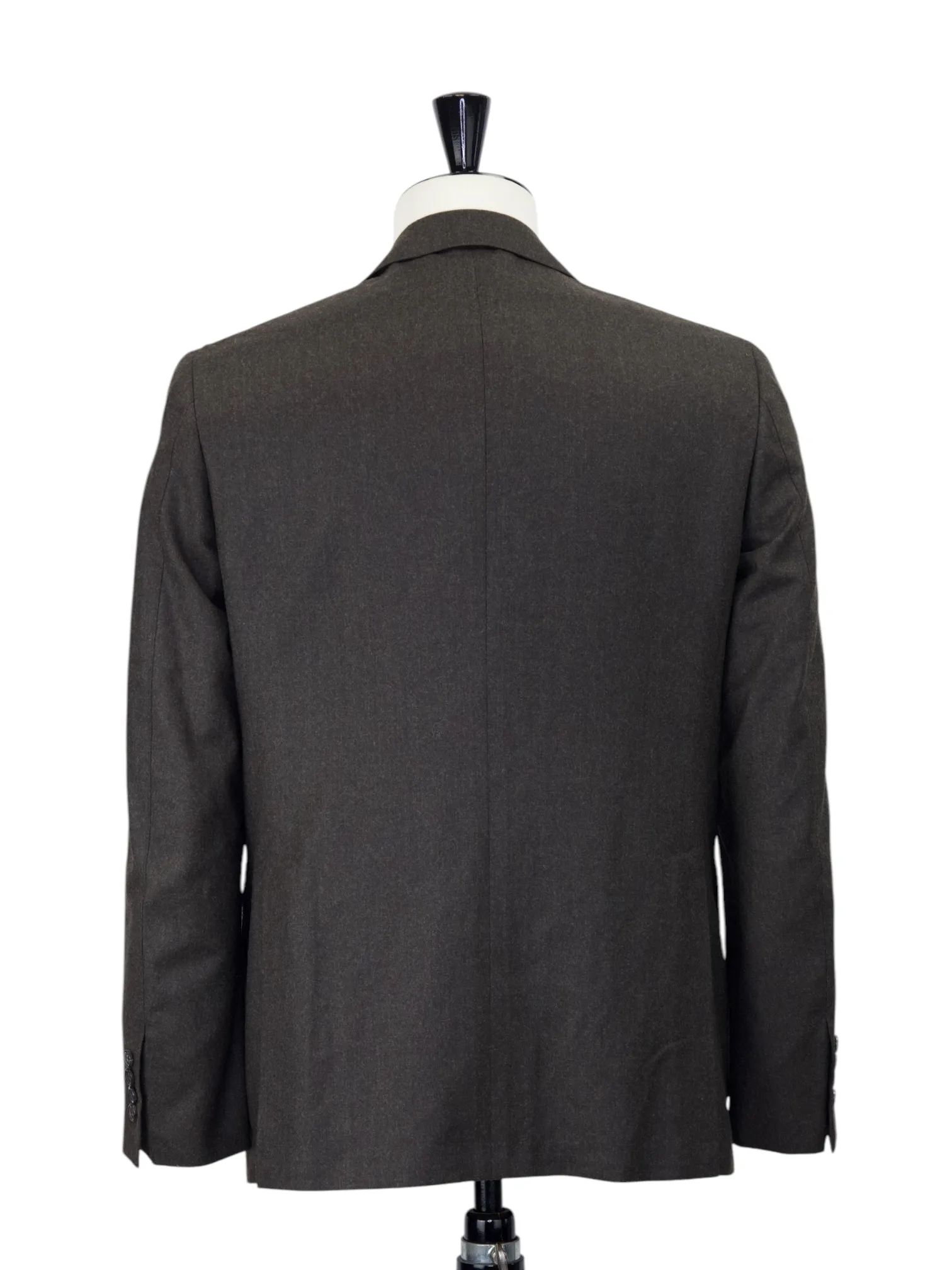Canali Chocolate Brown Wool Flannel Winter Suit