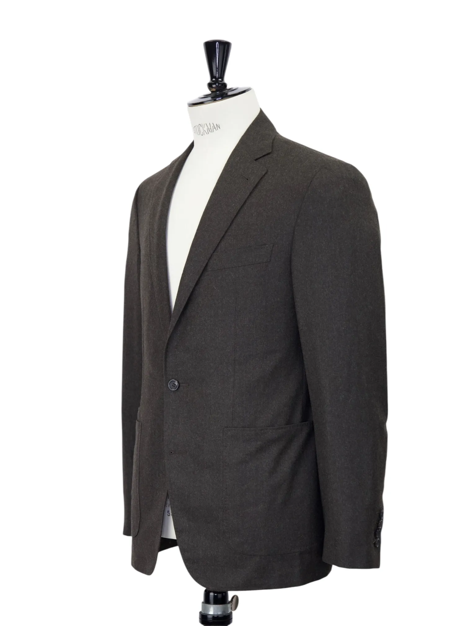 Canali Chocolate Brown Wool Flannel Winter Suit