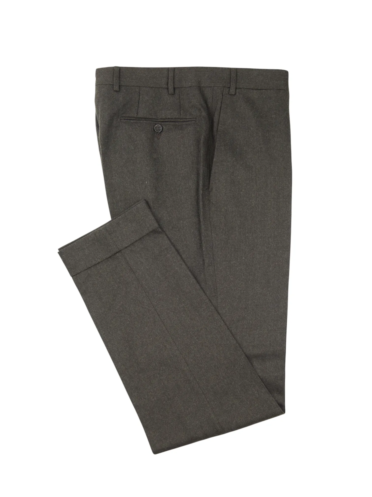 Canali Chocolate Brown Wool Flannel Winter Suit