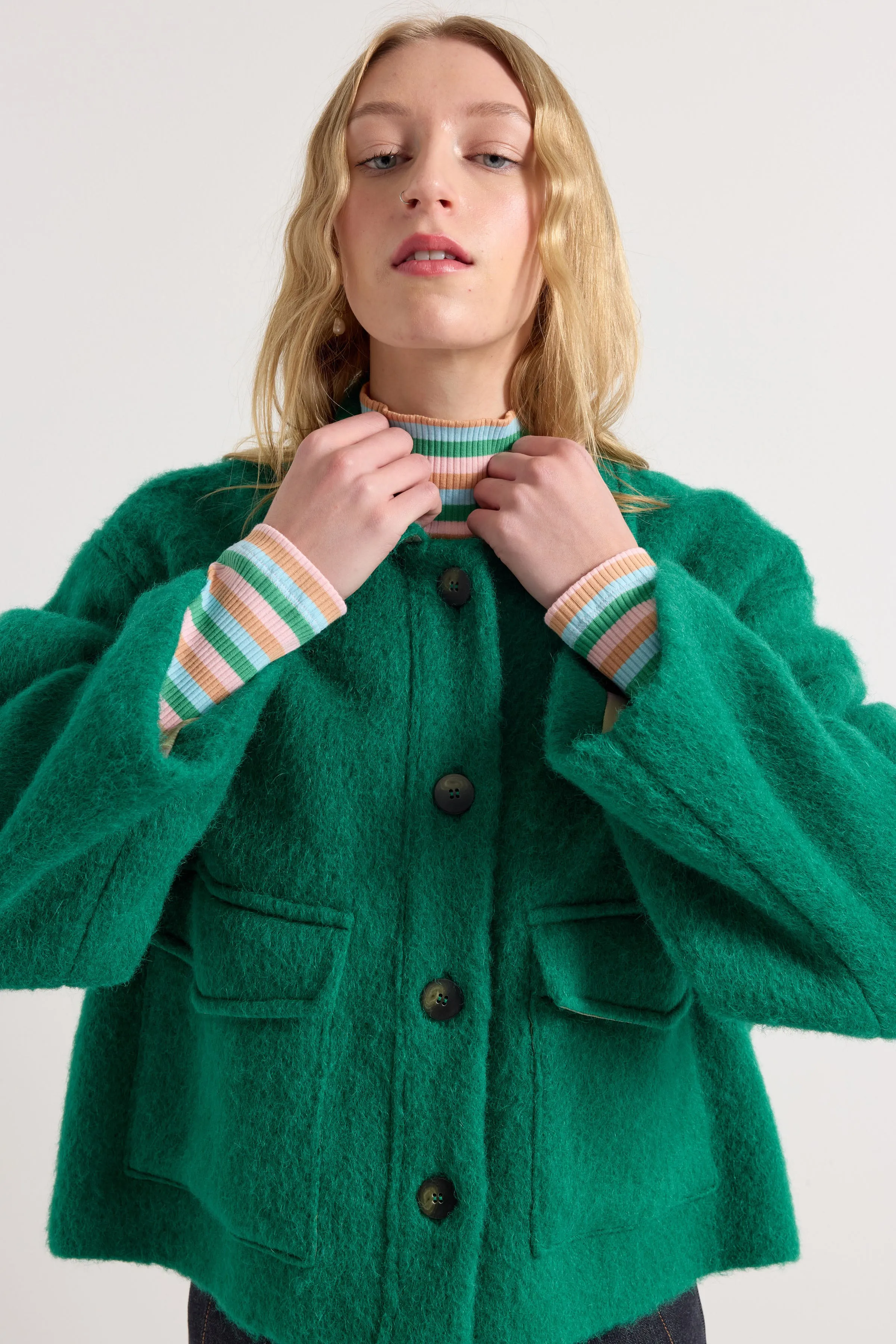Carbon Crop Jacket - Emerald
