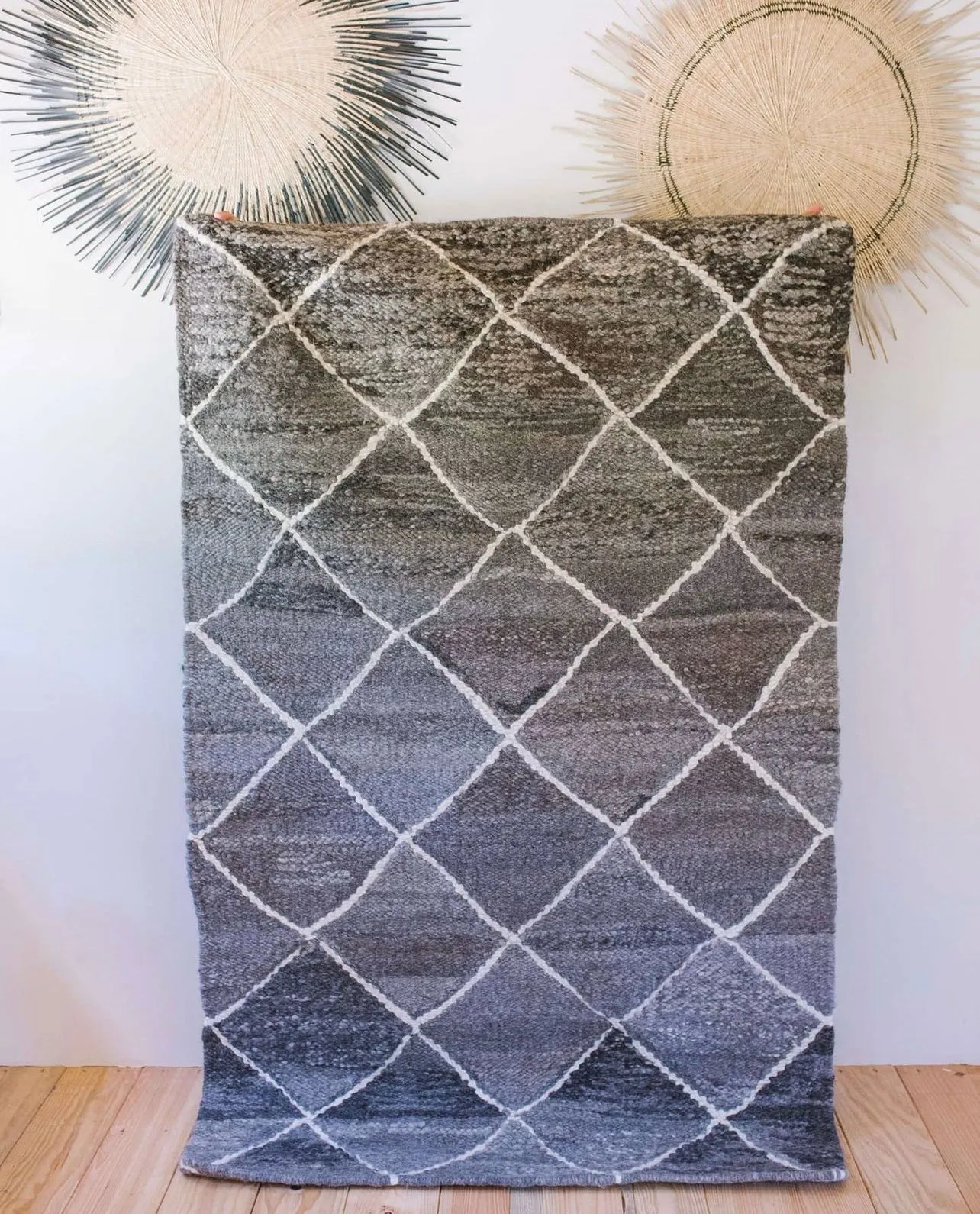 Charcoal Diamond Berber Rug