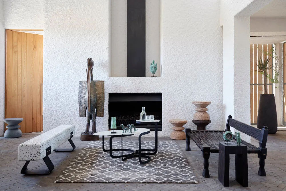 Charcoal Diamond Berber Rug