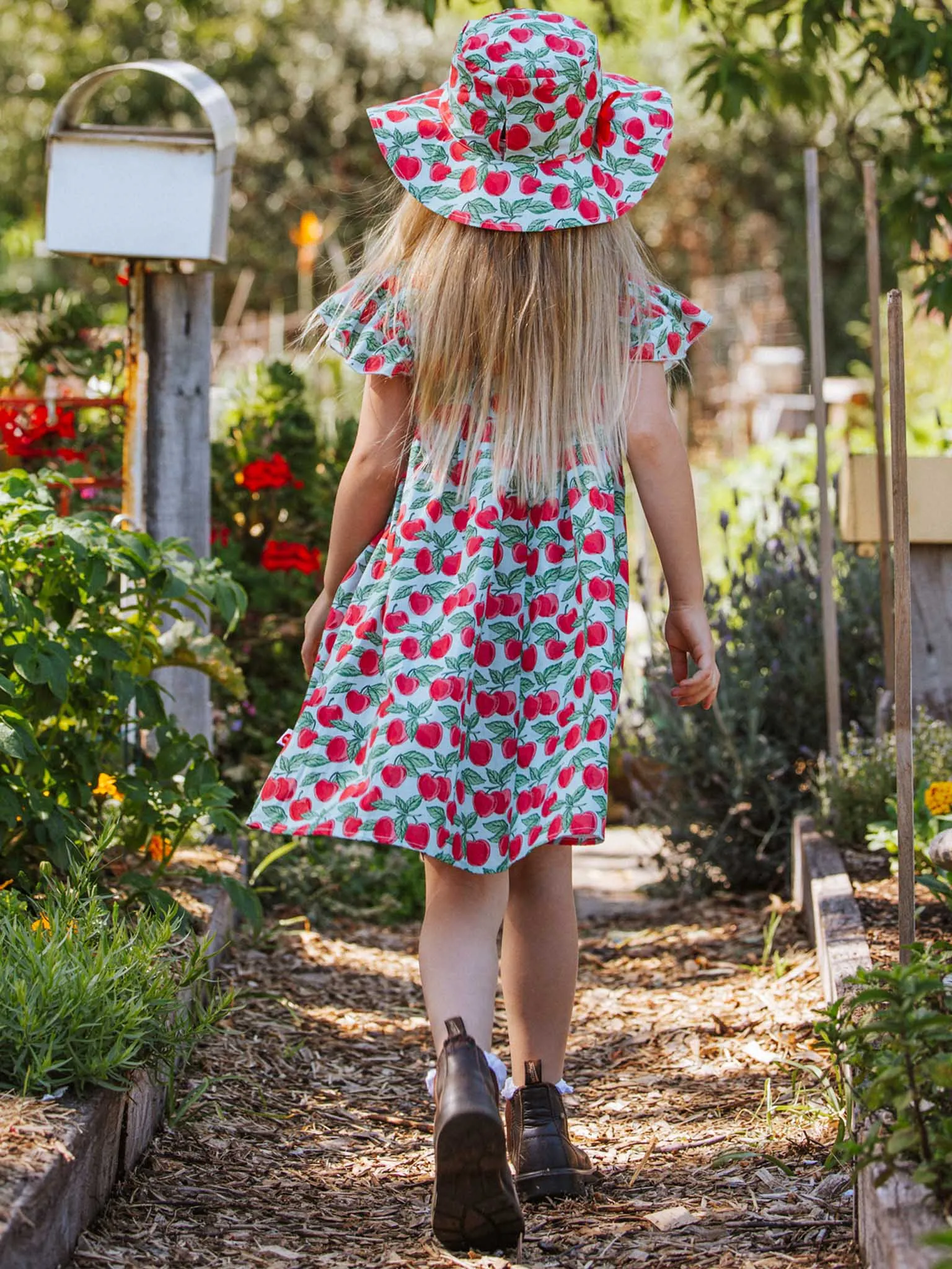 Cherry Heart Pocket Dress