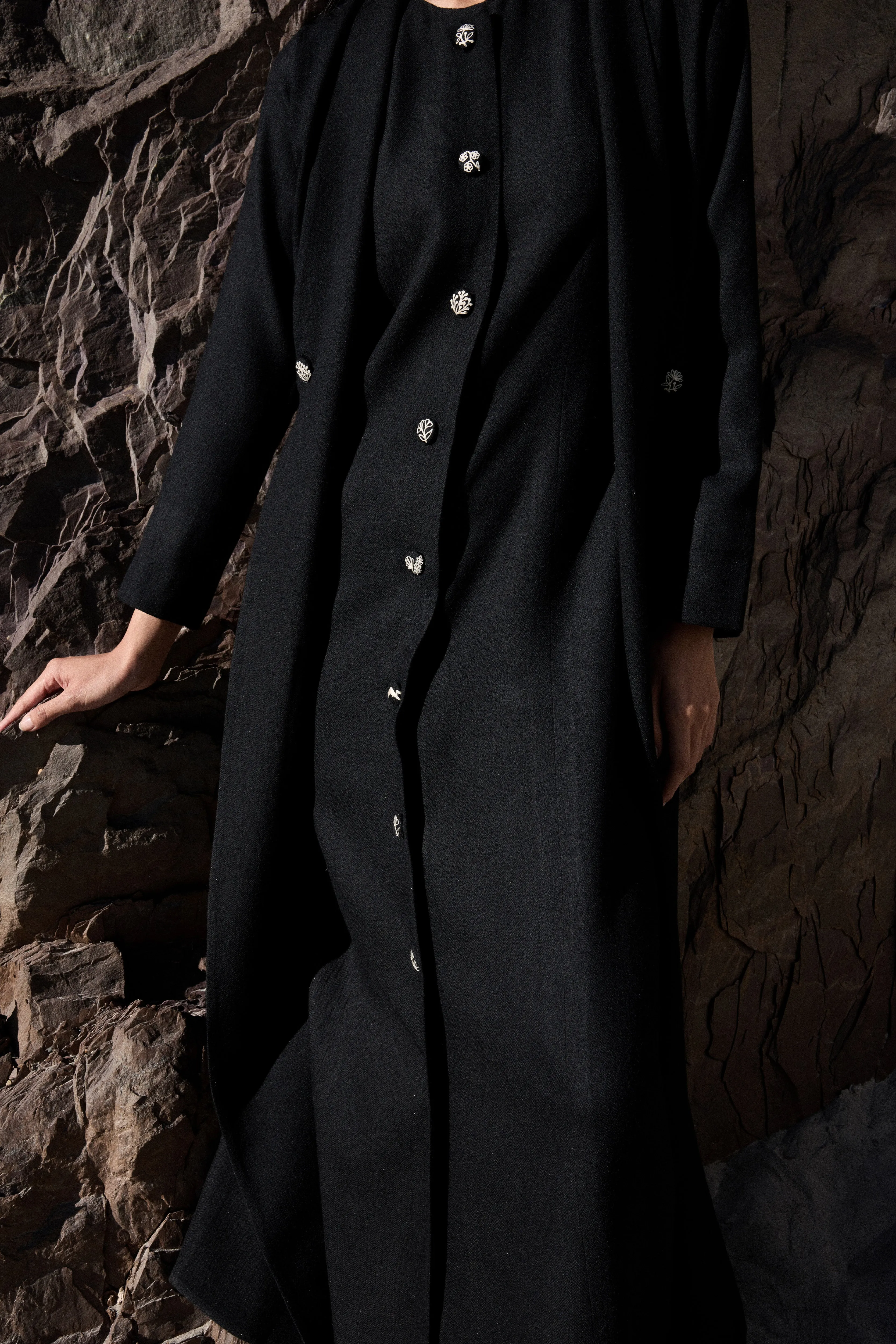 Chilling Woollen Dress (Black)