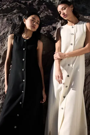 Chilling Woollen Dress (Ivory)