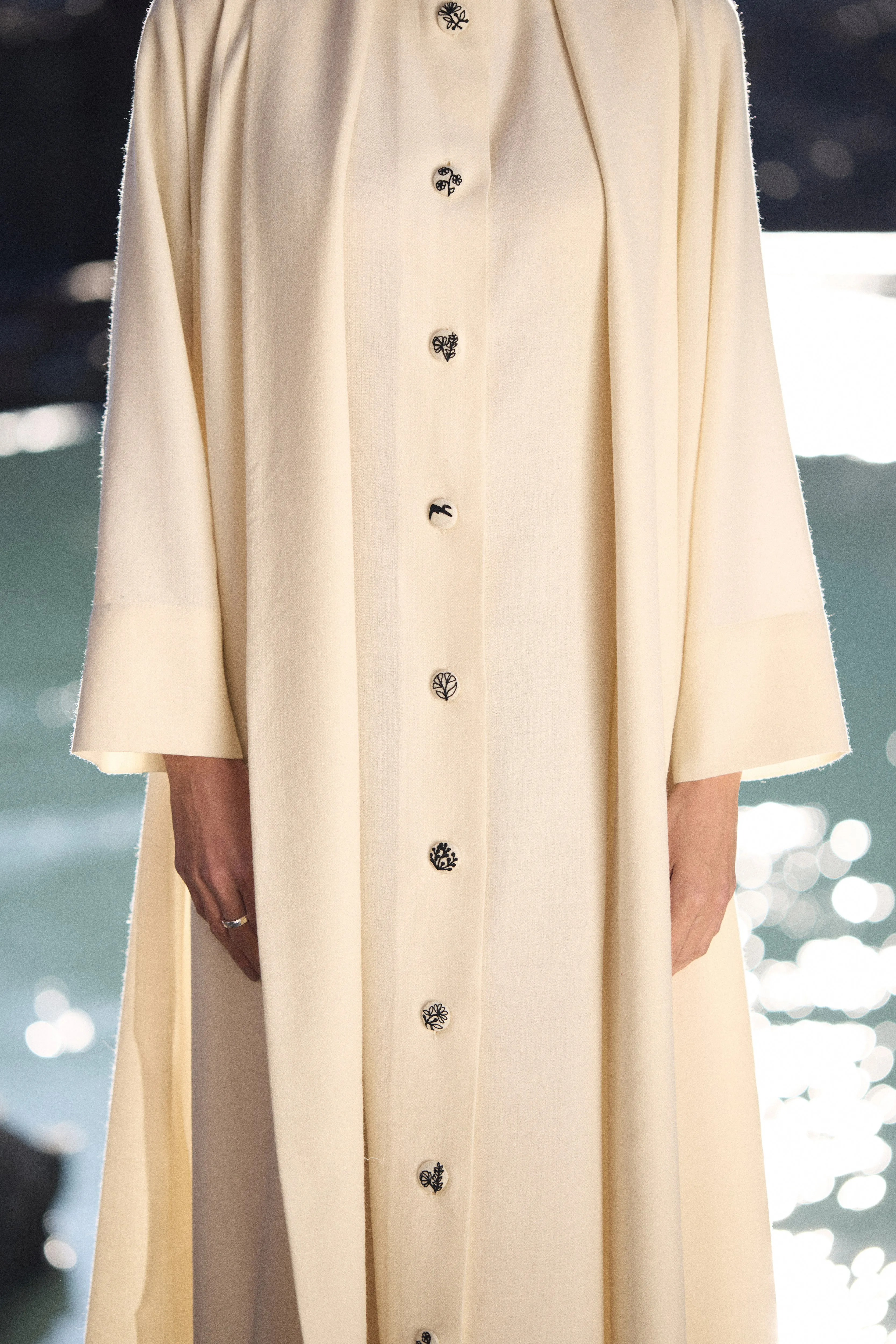 Chilling Woollen Dress (Ivory)