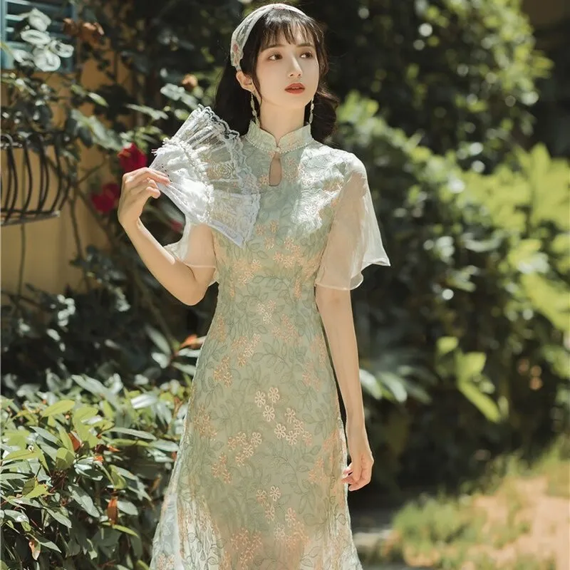Chinese Style Cheongsam Women Dress