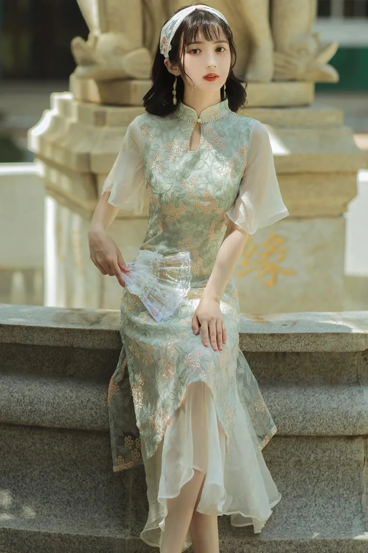 Chinese Style Cheongsam Women Dress