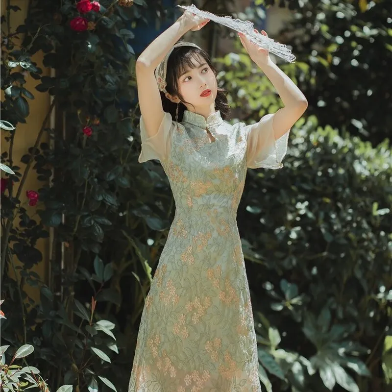 Chinese Style Cheongsam Women Dress