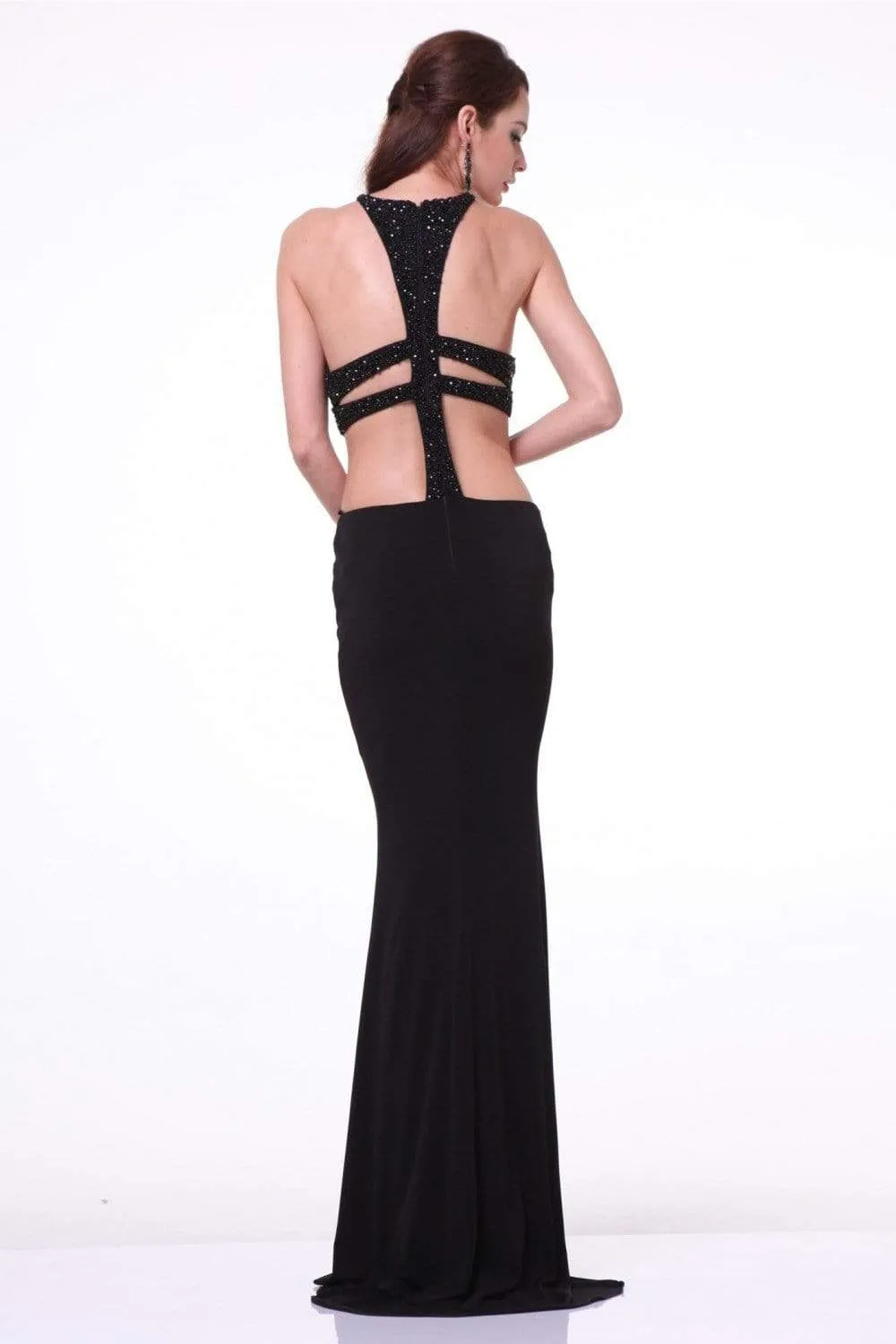 Cinderella Divine - JC4154 Beaded Novelty Long Sheath Dress