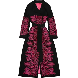 Coat with embroidery