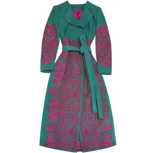 Coat with embroidery