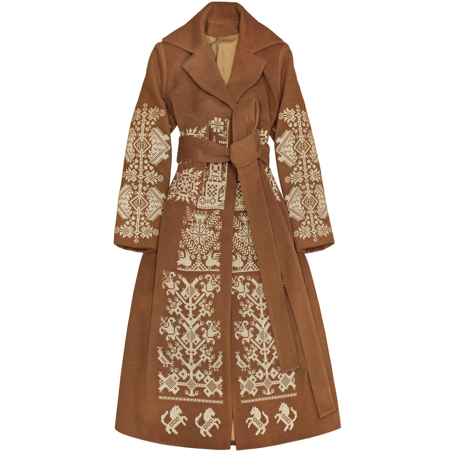 Coat with embroidery