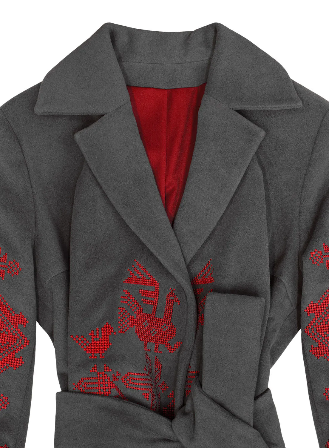 Coat with embroidery