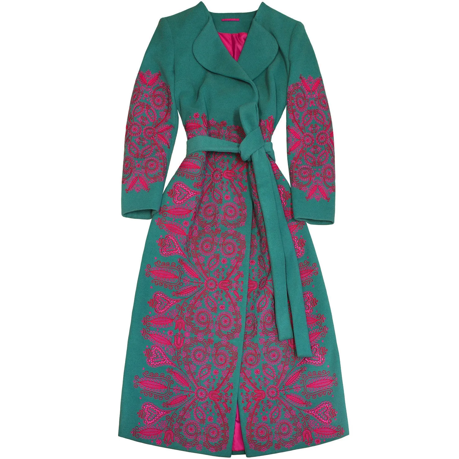 Coat with embroidery