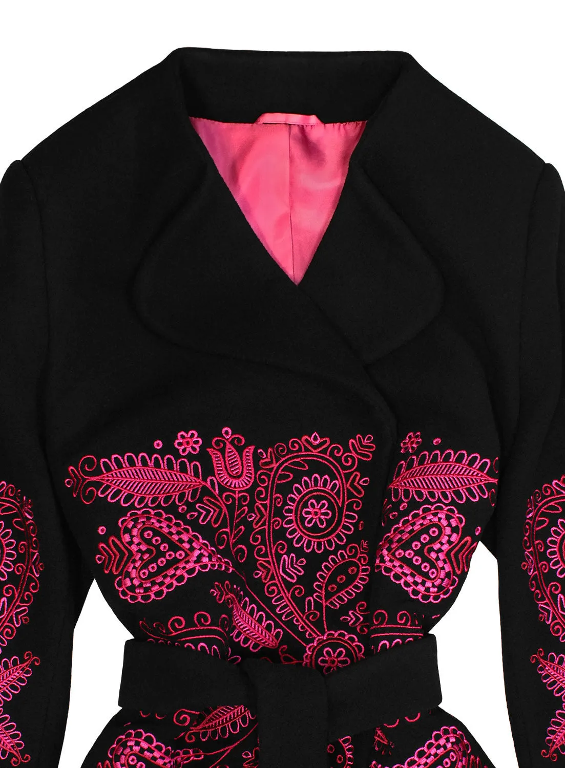 Coat with embroidery