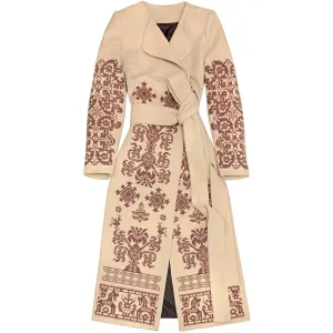 Coat with embroidery