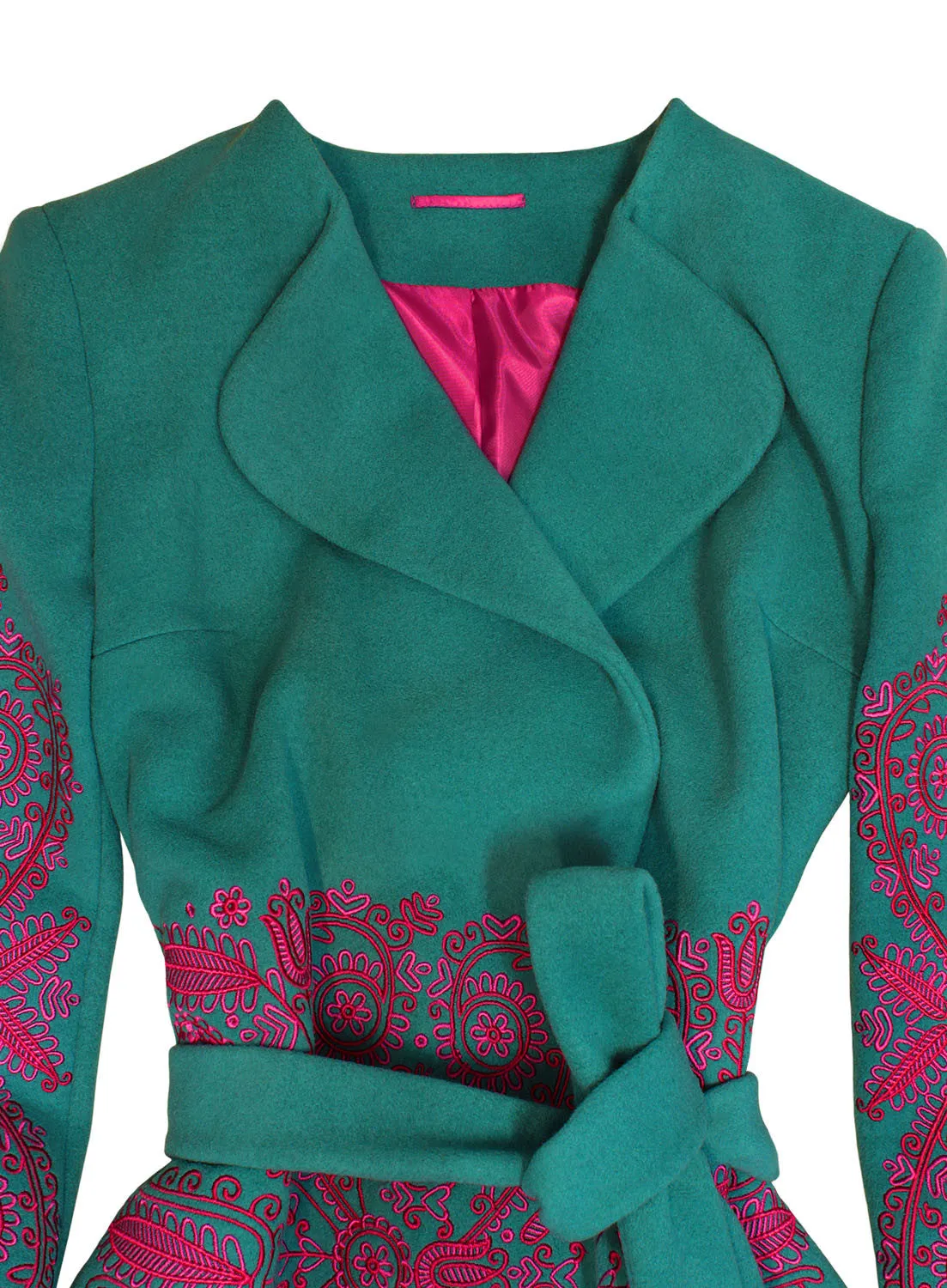 Coat with embroidery