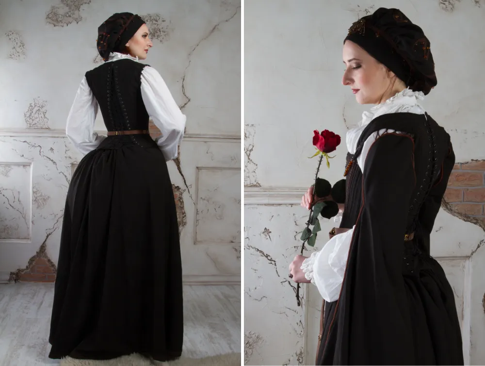 Cocoa brown renaissance dress, Spanish Renaissance gown